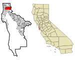 San Mateo County California Incorporated and Unincorporated areas South San Francisco Highlighted